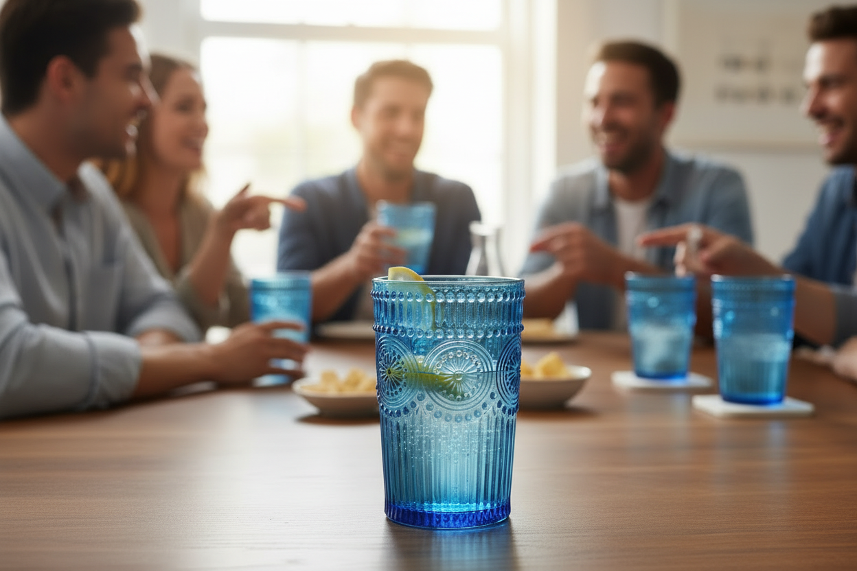 Embossed Drinking Glass