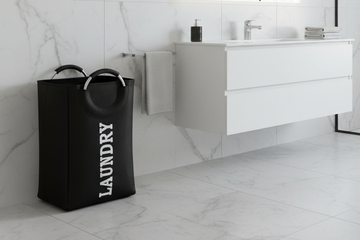 Laundry Basket with Metal Handle