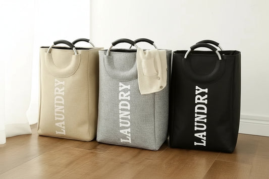 Laundry Basket with Metal Handle