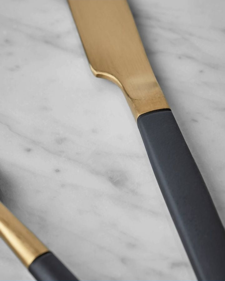 Black & Gold Stainless Steel Cutlery